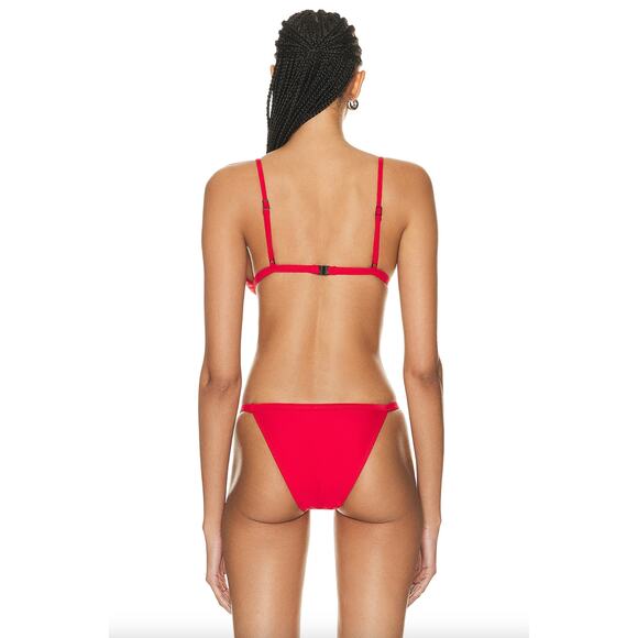 Matteau Swim PETITE Bikini Top - Red - Classic Triangle - Adjustable - C/D Cup - Picture 3 of 13